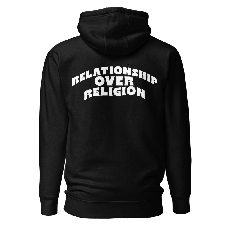 Embroidered Matthew 1926 Relationship Over Religion Hoodie