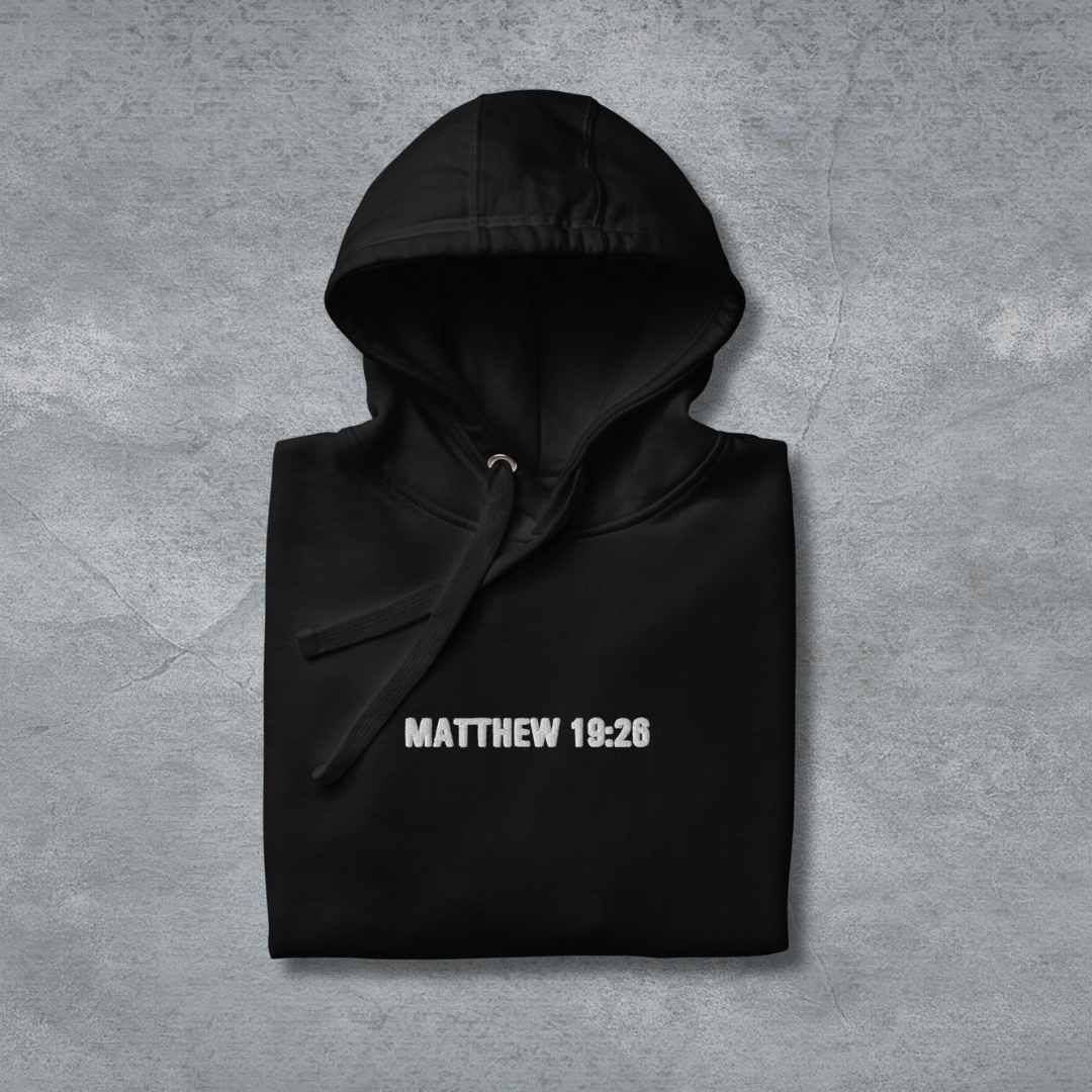 Embroidered Matthew 1926 Basic Hoodie