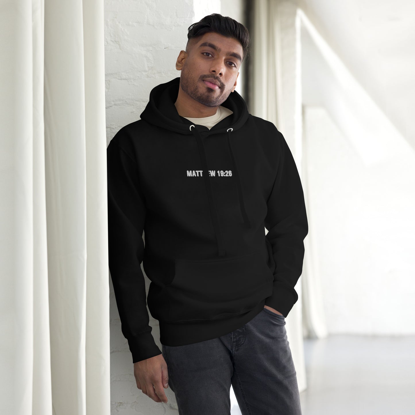 Embroidered Matthew 1926 Basic Hoodie